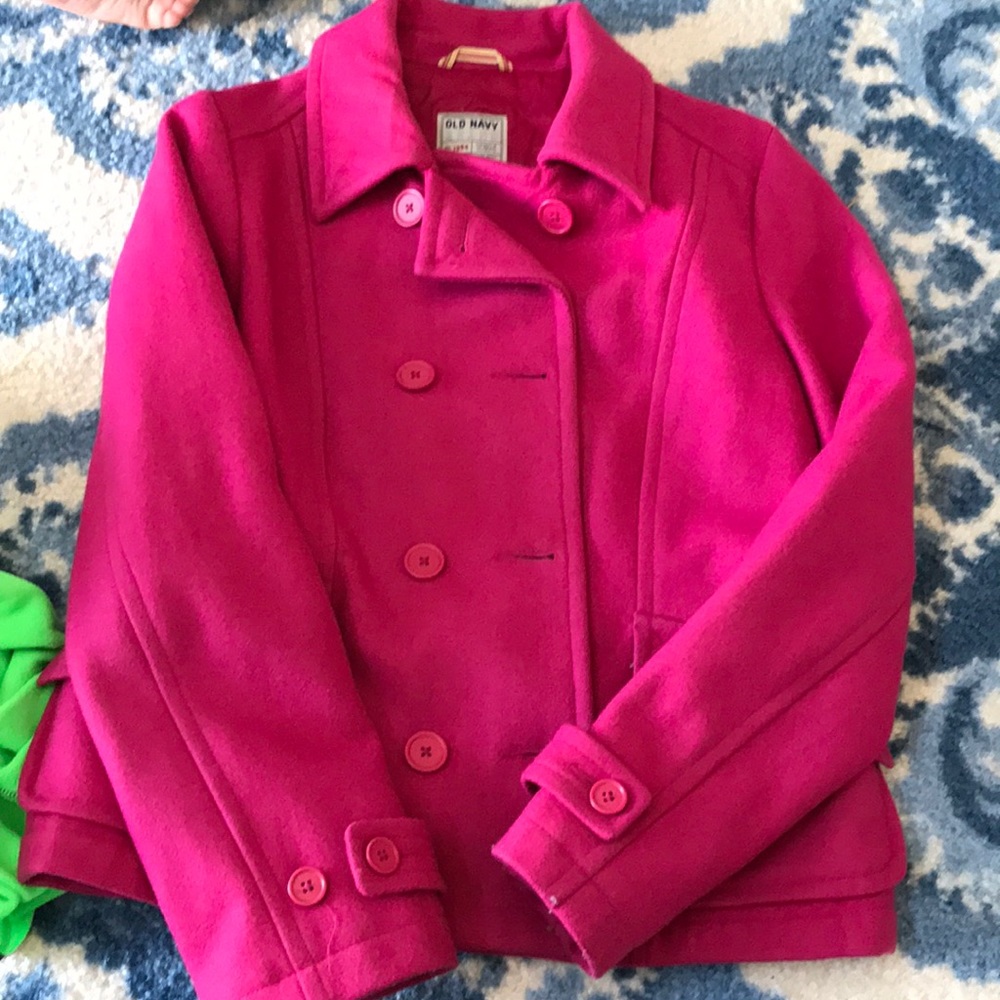 Pink pea coat